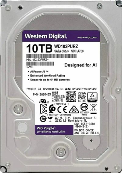 Лот: 25517423. Фото: 1. Western Digital WD Purple 10 TB... Жёсткие диски (HDD)