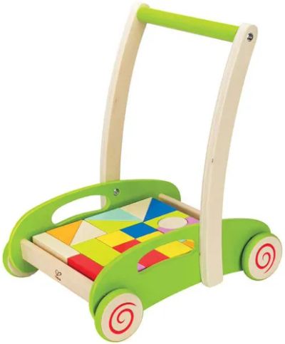 Лот: 24531003. Фото: 1. Каталка-ходунок HAPE с конструктором... Конструкторы