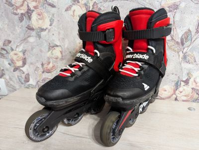 Лот: 25377276. Фото: 1. Раз: 36.5/40.5 - Rollerblade Microblade... Роликовые коньки, скейтборды, самокаты