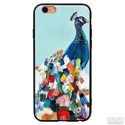 Лот: 12994384. Фото: 1. Чехол iPhone 6/ 6S Силикон "Павлин... Чехлы, бамперы