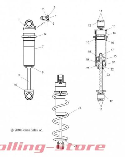 Лот: 11975653. Фото: 1. Амортизатор Polaris RMK 7043602. Запчасти