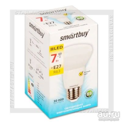 Лот: 8085527. Фото: 1. Лампа светодиодная Smartbuy R63... Другое освещение