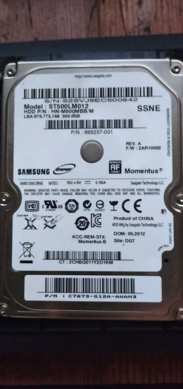 Лот: 17766705. Фото: 1. винчестер для ноутбука 500Gb... Жёсткие диски (HDD)