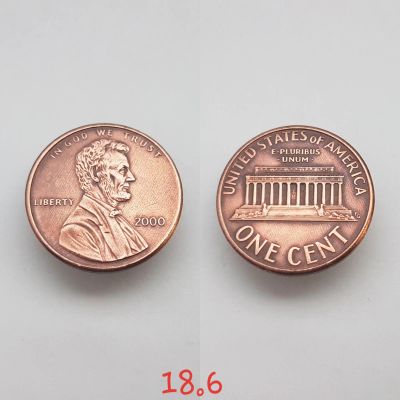 Лот: 15638605. Фото: 1. монета США 1 цент, 2000г. Lincoln... Америка