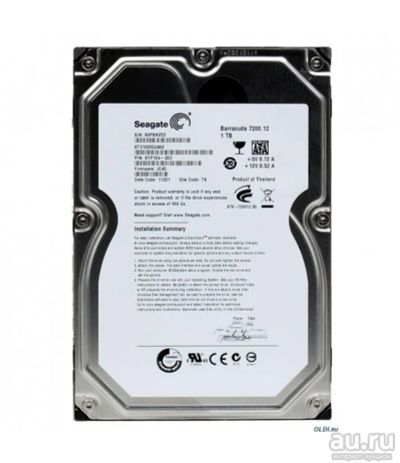 Лот: 13499002. Фото: 1. HDD Seagate 1Tb ST31000524AS. Жёсткие диски (HDD)