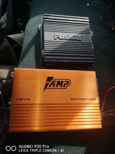 Лот: 14601395. Фото: 1. Два усилителя fusion 80.2 и AMP... Усилители