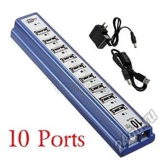 Лот: 5655313. Фото: 1. USB Hub на 10 портов с дополнительным... USB хабы