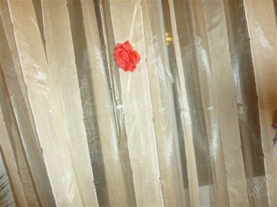 Лот: 4621727. Фото: 1. Штора "Органза". Собрана на 3-х... Шторы, тюль