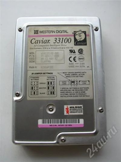 Лот: 331654. Фото: 1. HDD WD Caviar 3Gb, скорее всего... Жёсткие диски (HDD)
