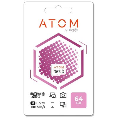 Лот: 24547574. Фото: 1. Карта памяти Atom microSDXC UHS-1... Карты памяти