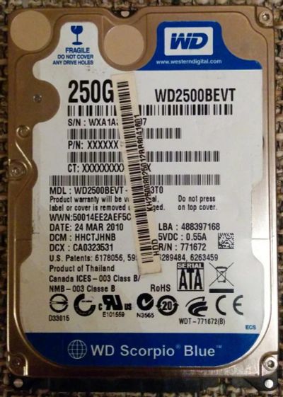 Лот: 7545444. Фото: 1. Жесткий диск Western Digital... Жёсткие диски (HDD)