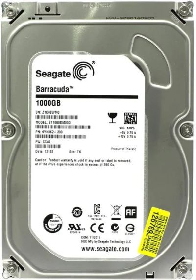 Лот: 6449232. Фото: 1. HDD 1 Tb SATA 6Gb / s Seagate... Жёсткие диски