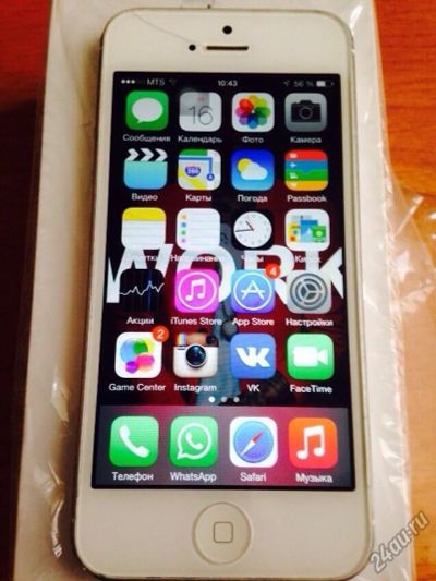Лот: 4656658. Фото: 1. Apple iPhone 5 16GB White,полный... Смартфоны