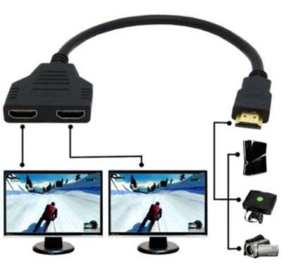 Лот: 10970367. Фото: 1. Кабель адаптер hdmi к 2 hdmi. Другое (тв и видео)