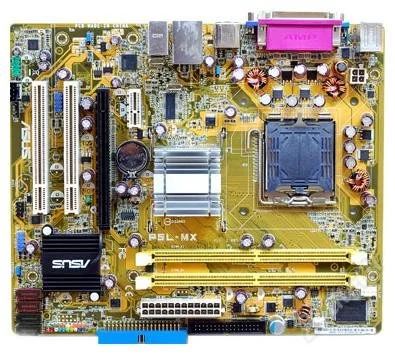 Лот: 66955. Фото: 1. asus p5l-mx socket 775 неисправна... Материнские платы