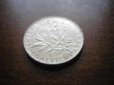 Лот: 8234938. Фото: 1. 1/2 франка 1997 года. Франция. Россия до 1917 года