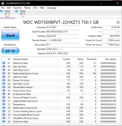 Лот: 18586598. Фото: 1. Жесткий диск 750GB 2.5 WDC WD7500BPVT. Жёсткие диски (HDD)
