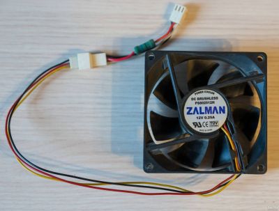 Лот: 13455503. Фото: 1. Кулер Zalman 80 мм с резистором. Системы охлаждения