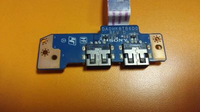 Лот: 10068515. Фото: 1. Б/У плата с разъемами USB на шлейфе... Печатные платы