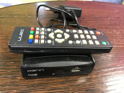 Лот: 18258703. Фото: 1. Цифровая тв приставка dvb t2 denn. Цифровое, спутниковое ТВ