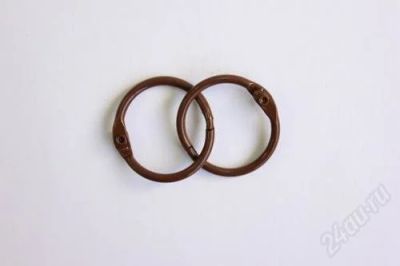 Лот: 2782579. Фото: 1. Кольца для альбомов, 2 шт темно-коричневые... Скрапбукинг