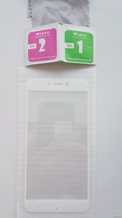 Лот: 12968395. Фото: 1. Стекло Xiaomi Redmi 5A (белая... Защитные стёкла, защитные плёнки