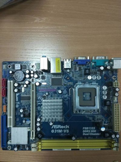 Лот: 9189079. Фото: 1. Материнская плата ASRock G31M-VS. Материнские платы