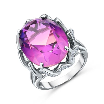 Лот: 23842894. Фото: 1. Серебряное кольцо с аметрином... Кольца, перстни