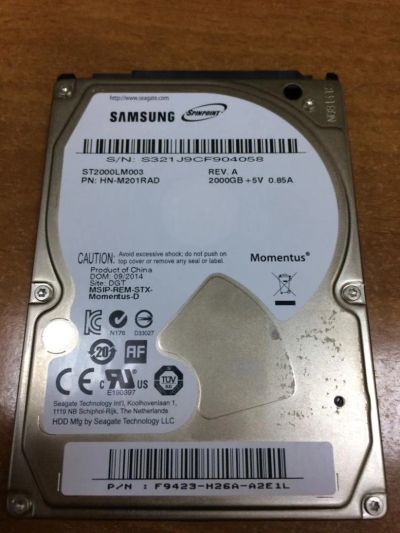 Лот: 8854783. Фото: 1. С гарантией! 2Tb Samsung ST2000LM003... Жёсткие диски