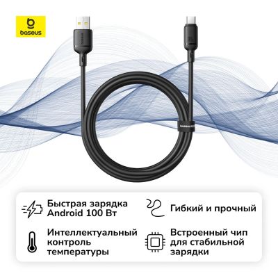 Лот: 25357028. Фото: 1. Кабель Baseus Silky Series Fast... Дата-кабели, переходники