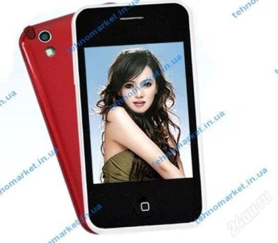 Лот: 858604. Фото: 1. iPhone 3G - F030 red - 2sim, TV... Кнопочные мобильные телефоны
