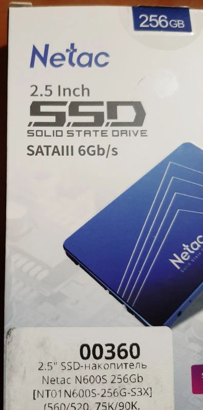 Лот: 24557336. Фото: 1. SSD Netac 256Gb. SSD-накопители