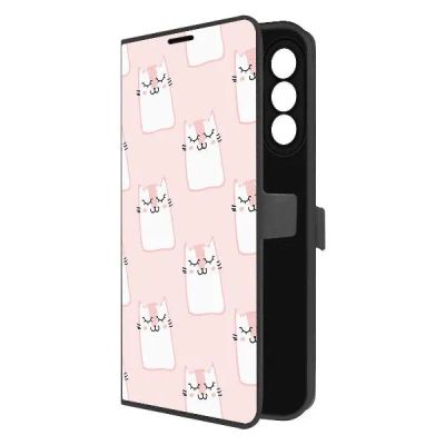Лот: 25412719. Фото: 1. Чехол Krutoff Eco Book "Котики... Чехлы, бамперы