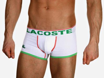 Лот: 4601637. Фото: 1. Мужские трусы "Lacoste" (белые... Нижнее бельё, плавки, шорты для плавания