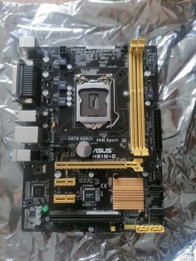Лот: 17876978. Фото: 1. Материнская плата Asus H81M-C. Материнские платы