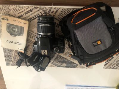 Лот: 16094536. Фото: 1. Зеркальный фотоаппарат Canon 450d... Цифровые зеркальные