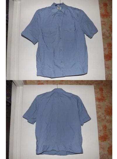 Лот: 6584905. Фото: 1. Рубашка голубая 46 размер. Униформа