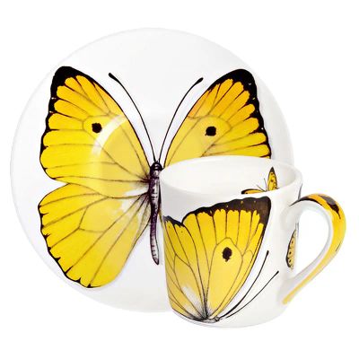 Лот: 24939424. Фото: 1. Пара кофейная Taitu Freedom. Butterfly. Кружки, стаканы, бокалы