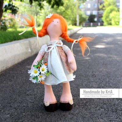 Лот: 7021036. Фото: 1. Кукла Рыжуля. Авторские куклы, игрушки, поделки