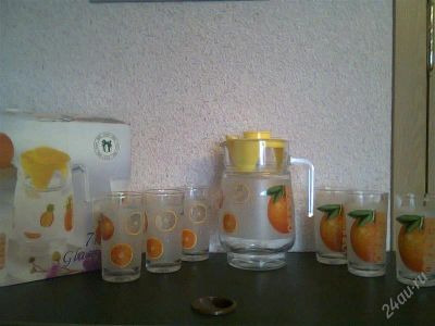 Лот: 2816859. Фото: 1. Кувшин и стаканы. Кружки, стаканы, бокалы