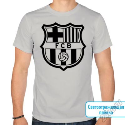 Лот: 5665111. Фото: 1. Мужская футболка Barcelona logo... Футболки, поло