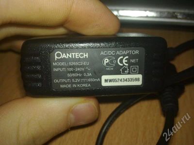 Лот: 208459. Фото: 1. Оригинальное зарядное pantech... Зарядные устройства, блоки питания, адаптеры сетевые для смартфонов