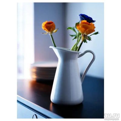 Лот: 12830289. Фото: 1. Кувшин, белый, 22 см. Кувшины, графины