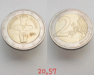 Лот: 15619518. Фото: 1. монета Кипр 2 евро, 2008г. Европа