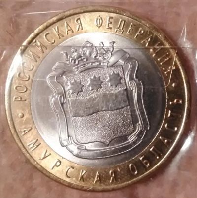Лот: 9145729. Фото: 1. 10 рублей 2016 года. Амурская... Россия после 1991 года