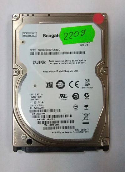 Лот: 15927259. Фото: 1. Жесткий диск Seagate ST9500325AS... Жёсткие диски (HDD)