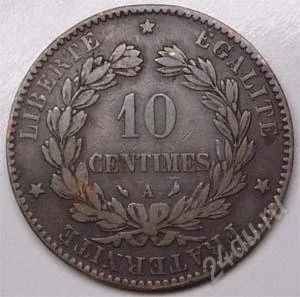 Лот: 17203313. Фото: 1. Франция. 10 сантим 1897г. Большая... Европа