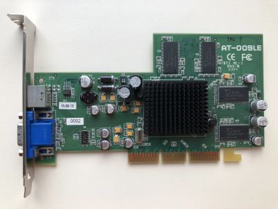 Лот: 21094896. Фото: 1. AGP 64Mb ATI Radeon 9000 AT-009LE. Видеокарты