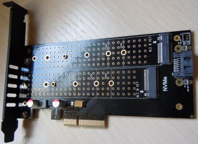 Лот: 20663107. Фото: 1. адаптер pci-e m2 m key (nvme... Платы расширения, контроллеры, доп. порты