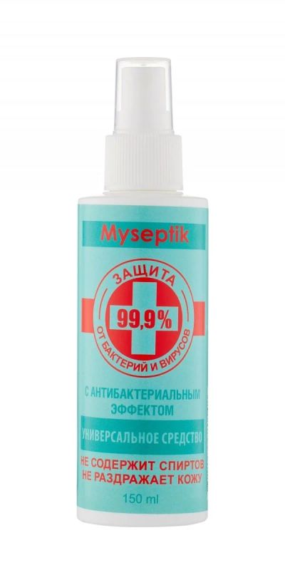 Лот: 9744630. Фото: 1. Антисептик кожный без спирта MySeptik... Антисептики, защитные средства, медицинские маски